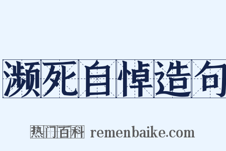 濒死自悼造句是什么意思的图片